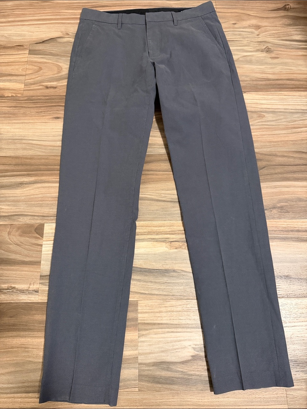 Bonobos Thursday Dress Pants Slim Fit 36x34 Gray Houndstooth Flat Front